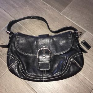 COACH Purse Black Leather EUC